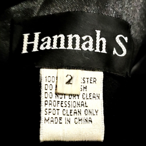 HANNAH S STRAPLESS JEWELED RUNCHED BLACK MINI COCKTAIL DRESS SIZE 2 - NWT - Picture 9 of 12